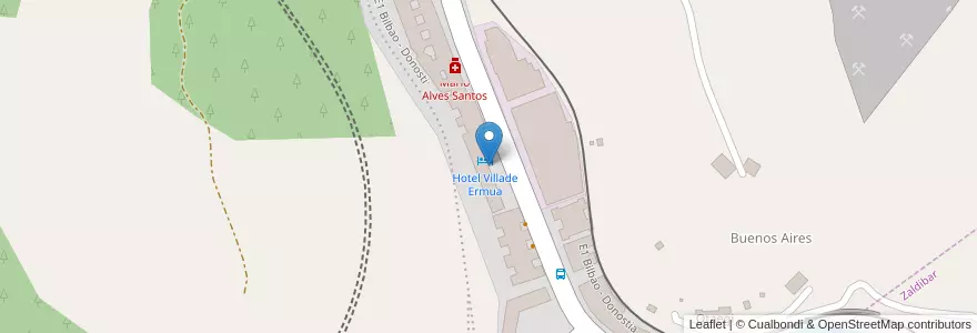 Mapa de ubicacion de Hotel en 西班牙, 巴斯克, 比斯开, Durangaldea, Ermua.