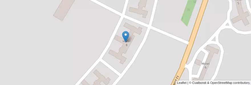 Mapa de ubicacion de Hotel 8 en الأرجنتين, بوينس آيرس, Partido De General Pueyrredón, Colonia Chapadmalal.