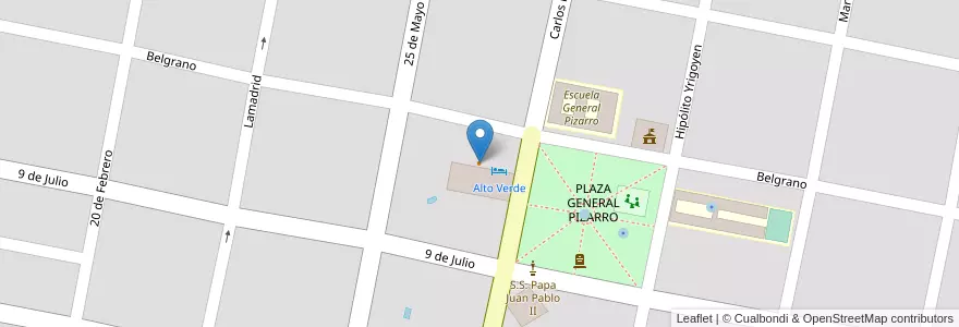 Mapa de ubicacion de HOTEL ARGENTINO en 阿根廷, Salta, Orán, Municipio De San Ramón De La Nueva Orán, San Ramón De La Nueva Orán.