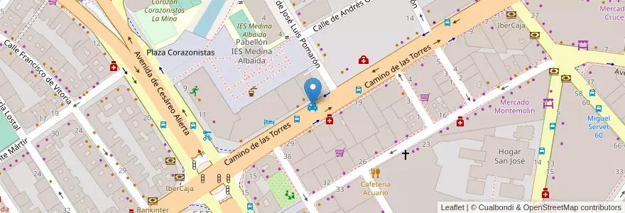 Mapa de ubicacion de Hotel Boston en 스페인, Aragón, 사라고사, Zaragoza, 사라고사.