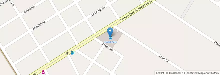 Mapa de ubicacion de Hotel Cats en Arjantin, Buenos Aires, Partido De Florencio Varela, Zeballos.
