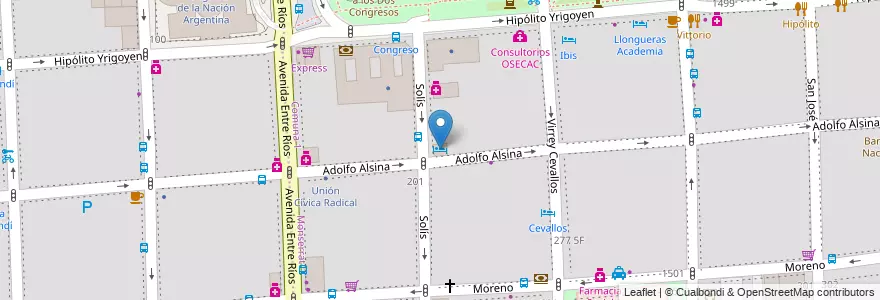 Mapa de ubicacion de Hotel Centra, Montserrat en آرژانتین, Ciudad Autónoma De Buenos Aires, Comuna 1, Buenos Aires.