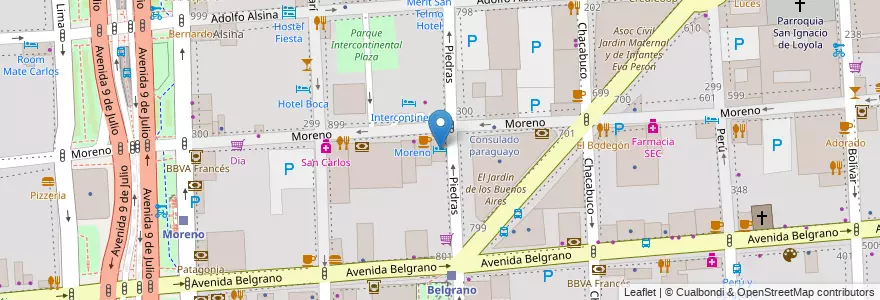 Mapa de ubicacion de Hotel Dazzler Tower, Montserrat en Arjantin, Ciudad Autónoma De Buenos Aires, Comuna 1, Buenos Aires.
