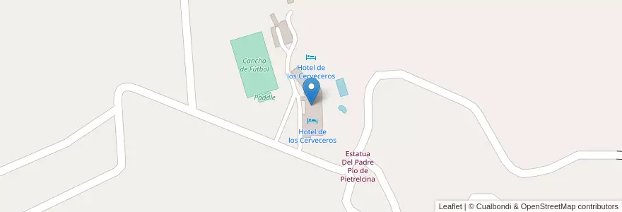 Mapa de ubicacion de Hotel de los Cerveceros en Аргентина, Кордова, Departamento Punilla, Pedanía San Antonio.