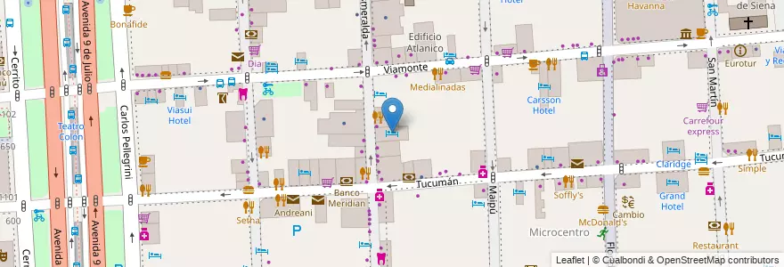 Mapa de ubicacion de Hotel Del Sol, San Nicolas en Аргентина, Буэнос-Айрес, Comuna 1, Буэнос-Айрес.