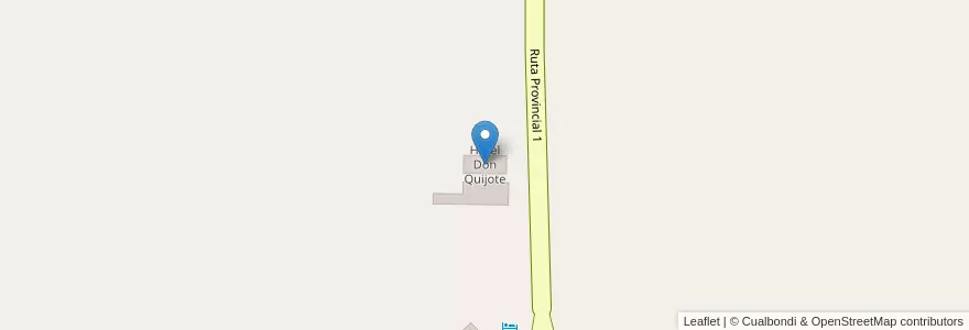 Mapa de ubicacion de Hotel Don Quijote en Arjantin, La Pampa, Departamento Atreucó, Municipio De Macachín.