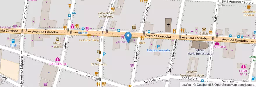 Mapa de ubicacion de Hotel Eva Perón A.A.TRA.C., Almagro en Argentinien, Ciudad Autónoma De Buenos Aires, Buenos Aires.