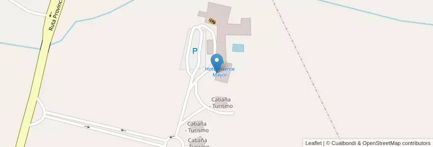 Mapa de ubicacion de Hotel Fuente Mayor en 阿根廷, 智利, Mendoza, Departamento Tunuyán, Distrito Colonia Las Rosas.
