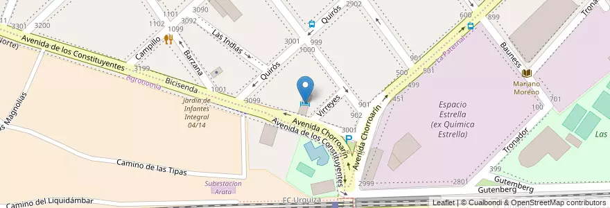 Mapa de ubicacion de Hotel Hamburg, Parque Chas en Argentine, Ciudad Autónoma De Buenos Aires, Buenos Aires, Comuna 15.
