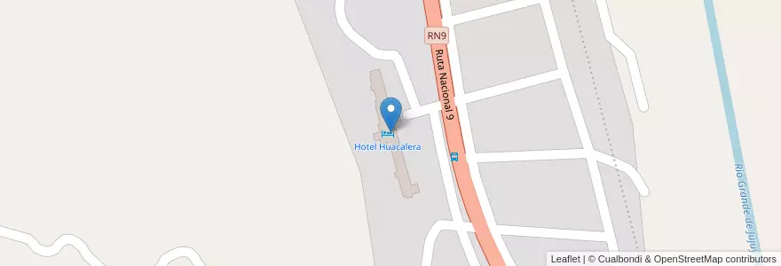 Mapa de ubicacion de Hotel Huacalera en 아르헨티나, Jujuy, Departamento Tilcara, Municipio De Huacalera.