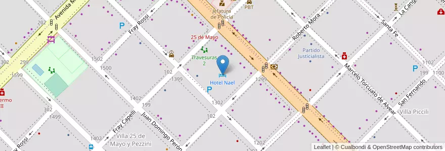 Mapa de ubicacion de Hotel Nael en 阿根廷, Chaco, Departamento San Fernando, Resistencia, Resistencia.