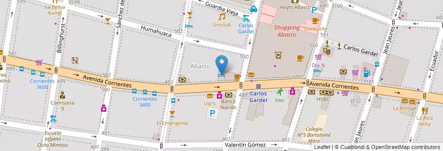 Mapa de ubicacion de Hotel N'ontuê, Balvanera en آرژانتین, Ciudad Autónoma De Buenos Aires, Comuna 5, Buenos Aires.