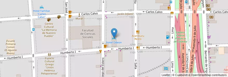 Mapa de ubicacion de Hotel Odeon, Constitucion en Argentina, Ciudad Autónoma De Buenos Aires, Comuna 1, Buenos Aires.