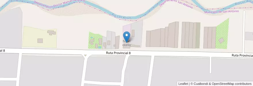 Mapa de ubicacion de hotel otello en Arjantin, Jujuy, Departamento San Antonio, Municipio De San Antonio.