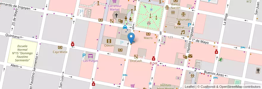 Mapa de ubicacion de Hotel Salto Grande Restaurante en 아르헨티나, 엔트레리오스주, Departamento Concordia, Distrito Suburbios, Concordia, Concordia.