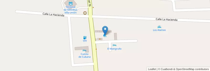 Mapa de ubicacion de Hotel Valle Colorado en Argentine, Chili, La Rioja, Coronel Felipe Varela.