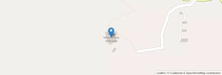 Mapa de ubicacion de Hotel Villavicencio (Desuso) en Argentinië, Chili, Mendoza, Departamento Las Heras, Distrito Uspallata.