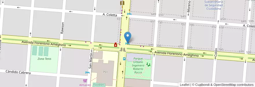 Mapa de ubicacion de Hotel Waldorf en آرژانتین, استان بوئنوس آیرس, Partido De Campana.