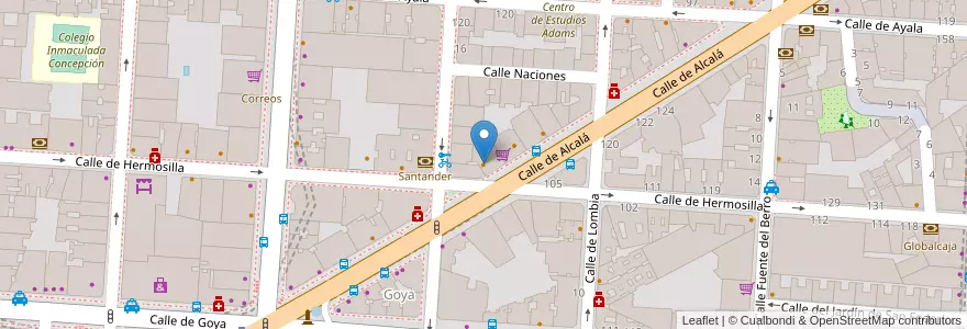 Mapa de ubicacion de Howe en Spain, Community Of Madrid, Community Of Madrid, Área Metropolitana De Madrid Y Corredor Del Henares, Madrid.