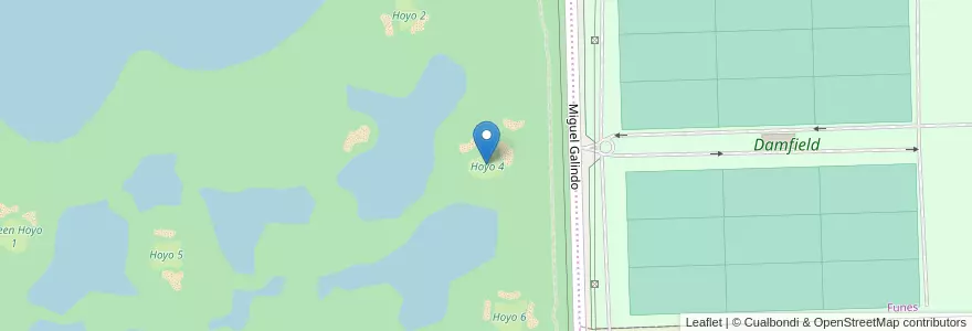 Mapa de ubicacion de Hoyo 4 en Arjantin, Santa Fe, Departamento Rosario, Municipio De Funes.
