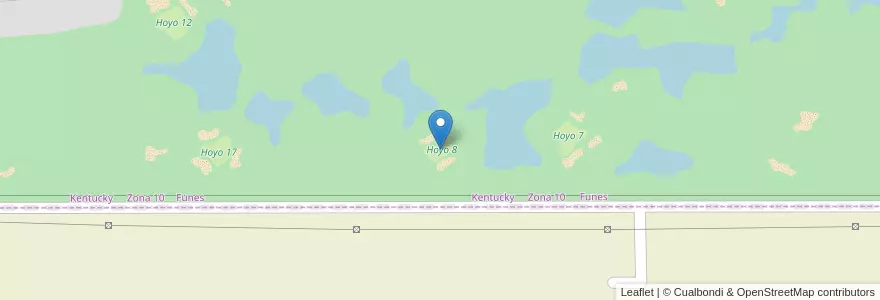 Mapa de ubicacion de Hoyo 8 en アルゼンチン, サンタフェ州, Departamento Rosario, Municipio De Funes.