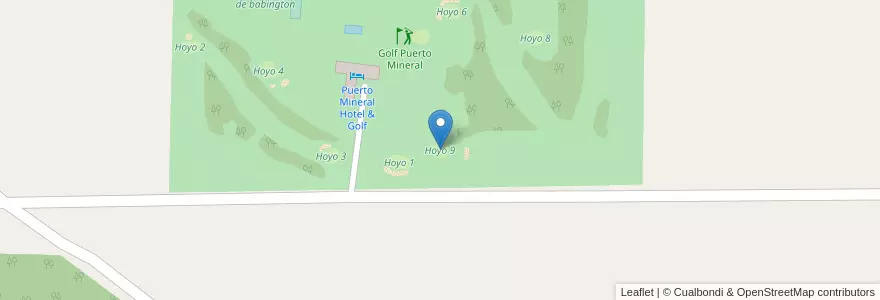 Mapa de ubicacion de Hoyo 9 en Arjantin, Misiones, Departamento Libertador General San Martín, Municipio De Puerto Leoni.