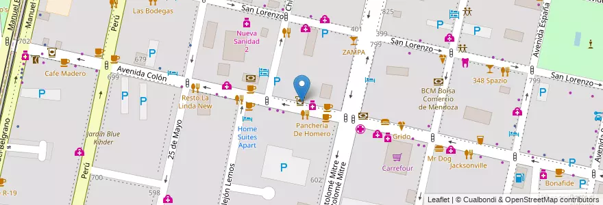 Mapa de ubicacion de HSBC en Argentine, Chili, Mendoza, Departamento Capital, Sección 2ª Barrio Cívico, Ciudad De Mendoza.