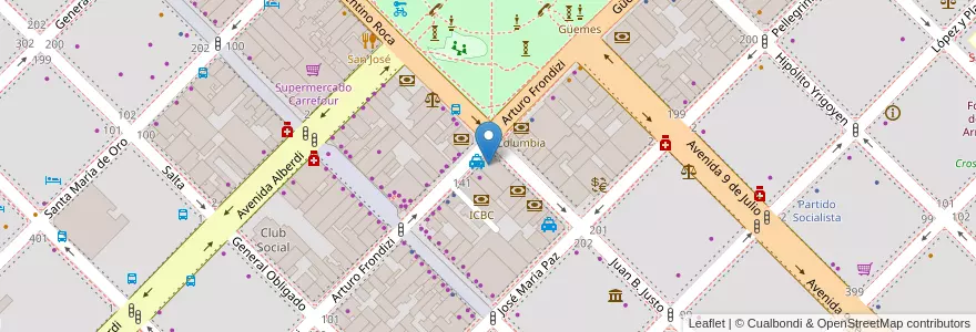Mapa de ubicacion de HSBC en الأرجنتين, Chaco, Departamento San Fernando, Resistencia, Resistencia.