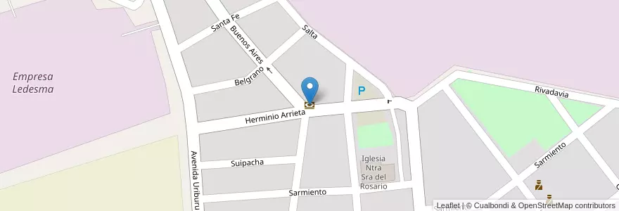 Mapa de ubicacion de HSBC en Аргентина, Жужуй, Departamento Ledesma, Municipio De Libertador General San Martín, Libertador General San Martín.