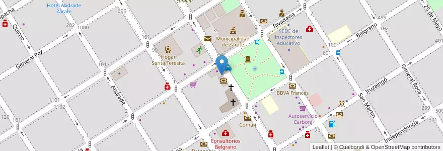Mapa de ubicacion de HSBC en Argentina, Buenos Aires, Partido De Zárate.