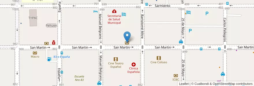 Mapa de ubicacion de HSBC en Argentine, Chubut, Departamento Escalante, Comodoro Rivadavia.
