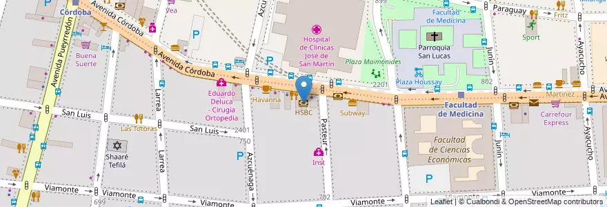 Mapa de ubicacion de HSBC, Balvanera en アルゼンチン, Ciudad Autónoma De Buenos Aires, ブエノスアイレス.