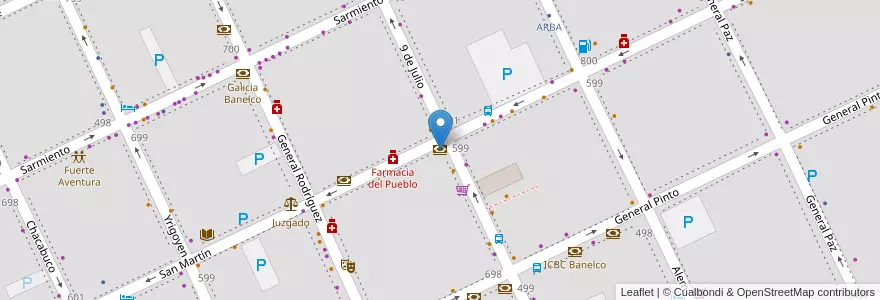 Mapa de ubicacion de HSBC Banelco en Argentinien, Provinz Buenos Aires, Partido De Tandil, Tandil.