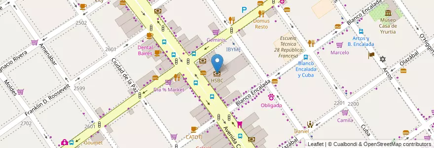Mapa de ubicacion de HSBC, Belgrano en 阿根廷, Ciudad Autónoma De Buenos Aires, 布宜诺斯艾利斯, Comuna 13.