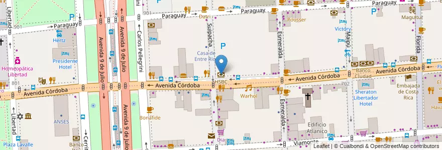 Mapa de ubicacion de HSBC, Retiro en آرژانتین, Ciudad Autónoma De Buenos Aires, Comuna 1, Buenos Aires.