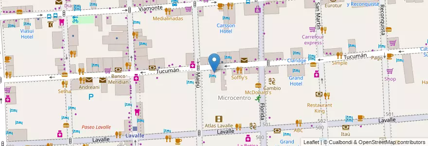 Mapa de ubicacion de HSBC, San Nicolas en Argentinië, Ciudad Autónoma De Buenos Aires, Comuna 1, Buenos Aires.