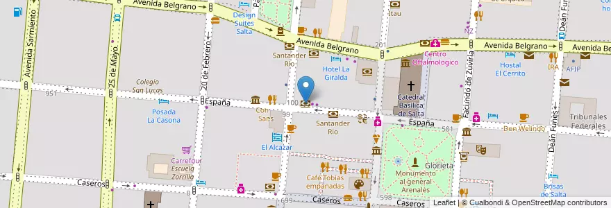 Mapa de ubicacion de HSBC en Argentina, Salta, Capital, Municipio De Salta, Salta.