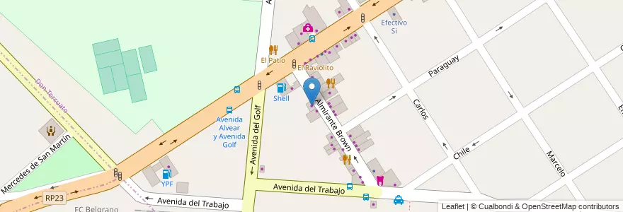 Mapa de ubicacion de Hua Lian en 阿根廷, 布宜诺斯艾利斯省, Don Torcuato.