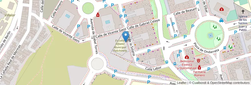 Mapa de ubicacion de Huerta Chica en إسبانيا, منطقة مدريد, منطقة مدريد, Área Metropolitana De Madrid Y Corredor Del Henares, San Fernando De Henares, Coslada.