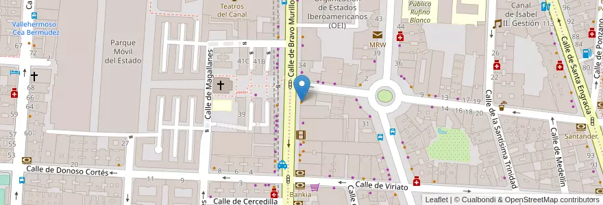 Mapa de ubicacion de Huerto y Brasa en スペイン, マドリード州, Comunidad De Madrid, Área Metropolitana De Madrid Y Corredor Del Henares, Madrid.