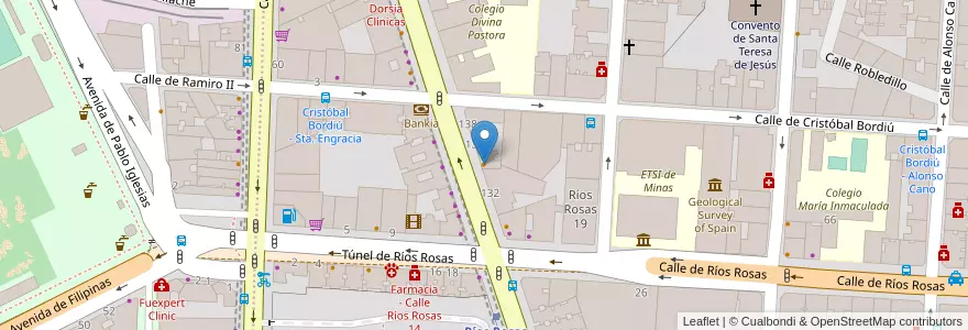 Mapa de ubicacion de Huete en Испания, Мадрид, Мадрид, Área Metropolitana De Madrid Y Corredor Del Henares, Мадрид.