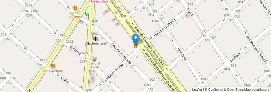 Mapa de ubicacion de Humberto en الأرجنتين, بوينس آيرس, Partido De Lanús, Lanús Oeste.