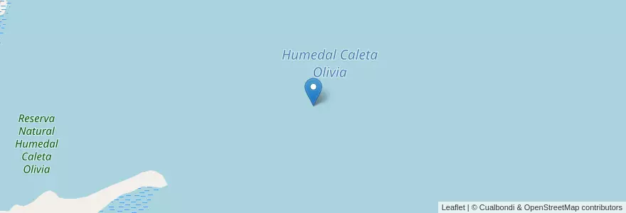 Mapa de ubicacion de Humedal Caleta Olivia en Argentina, Chile, Wilayah Santa Cruz, Humedal, Deseado, Caleta Olivia.