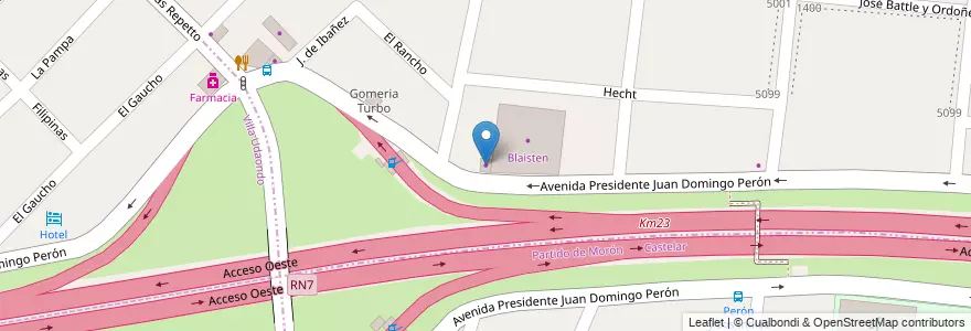 Mapa de ubicacion de Hunter Douglas en 阿根廷, 布宜诺斯艾利斯省, Partido De Hurlingham, Villa Tesei.