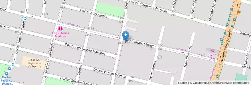 Mapa de ubicacion de Hurra! La Jugueteria en Arjantin, Córdoba, Departamento Capital, Pedanía Capital, Córdoba, Municipio De Córdoba.