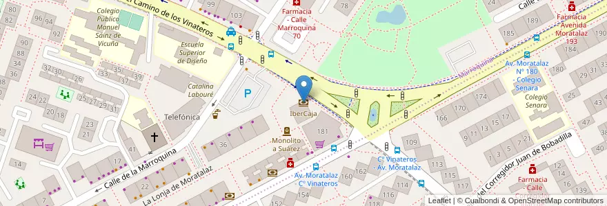 Mapa de ubicacion de IberCaja en Spanien, Autonome Gemeinschaft Madrid, Autonome Gemeinschaft Madrid, Área Metropolitana De Madrid Y Corredor Del Henares, Madrid.