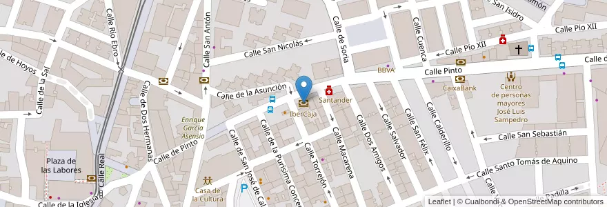 Mapa de ubicacion de IberCaja en Spagna, Comunidad De Madrid, Comunidad De Madrid, Área Metropolitana De Madrid Y Corredor Del Henares, Parla.