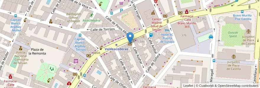 Mapa de ubicacion de IberCaja en İspanya, Comunidad De Madrid, Comunidad De Madrid, Área Metropolitana De Madrid Y Corredor Del Henares, Madrid.