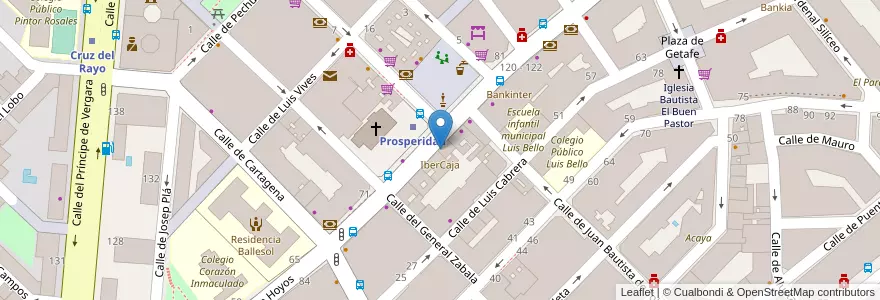 Mapa de ubicacion de IberCaja en Испания, Мадрид, Мадрид, Área Metropolitana De Madrid Y Corredor Del Henares, Мадрид.