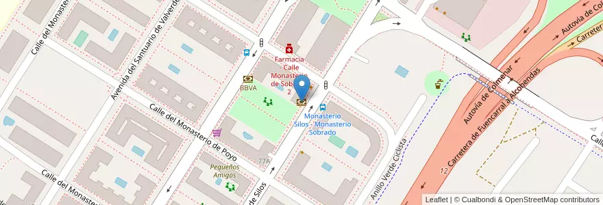 Mapa de ubicacion de IberCaja en Spanien, Autonome Gemeinschaft Madrid, Autonome Gemeinschaft Madrid, Área Metropolitana De Madrid Y Corredor Del Henares, Madrid.